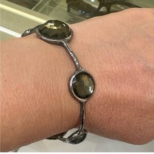 Ippolita Silver Bracelet with Green Stone